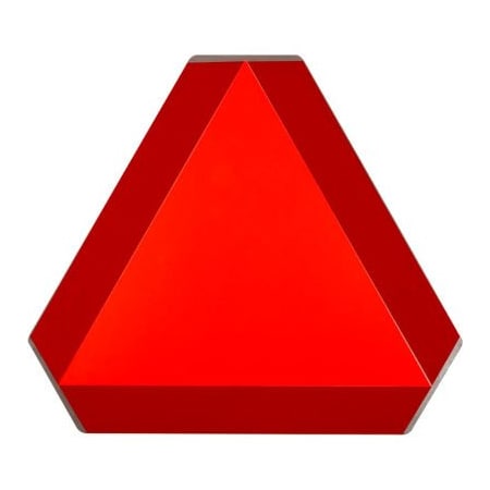 Brady Brady Slow Moving Vehicle Sign Reflective Steel, 16inW x 14inH 57894